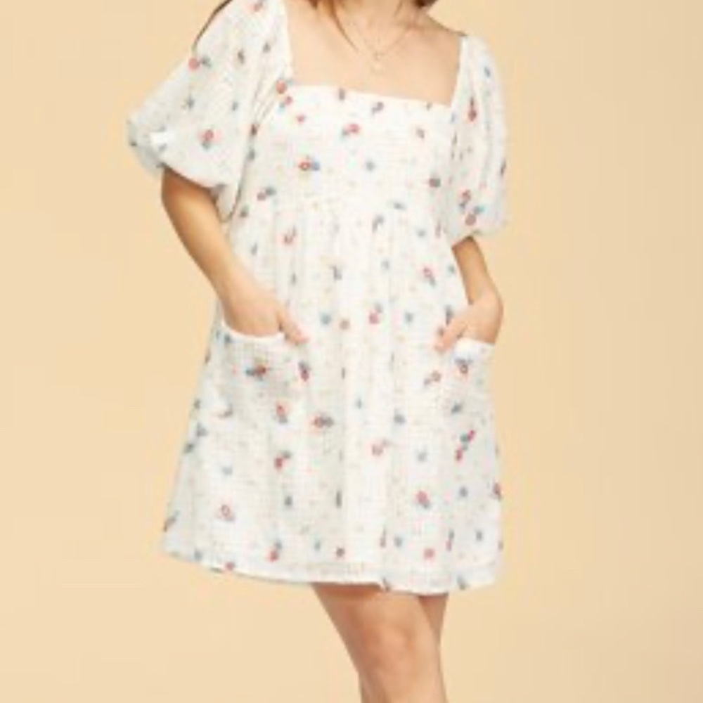 BillabongXWrangler "forget me not" babydoll dress. NWT. Eco-Conscious Cotton.